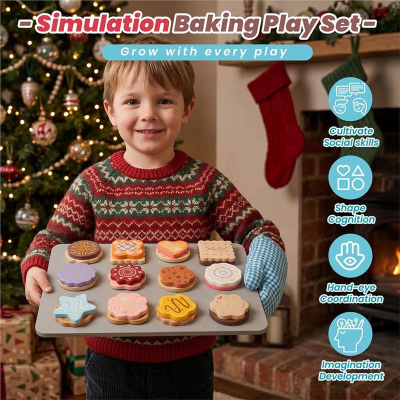 WOWFU-Wooden Cookie Play Food  - огляд і ціна Kitchen Kids Baking Set