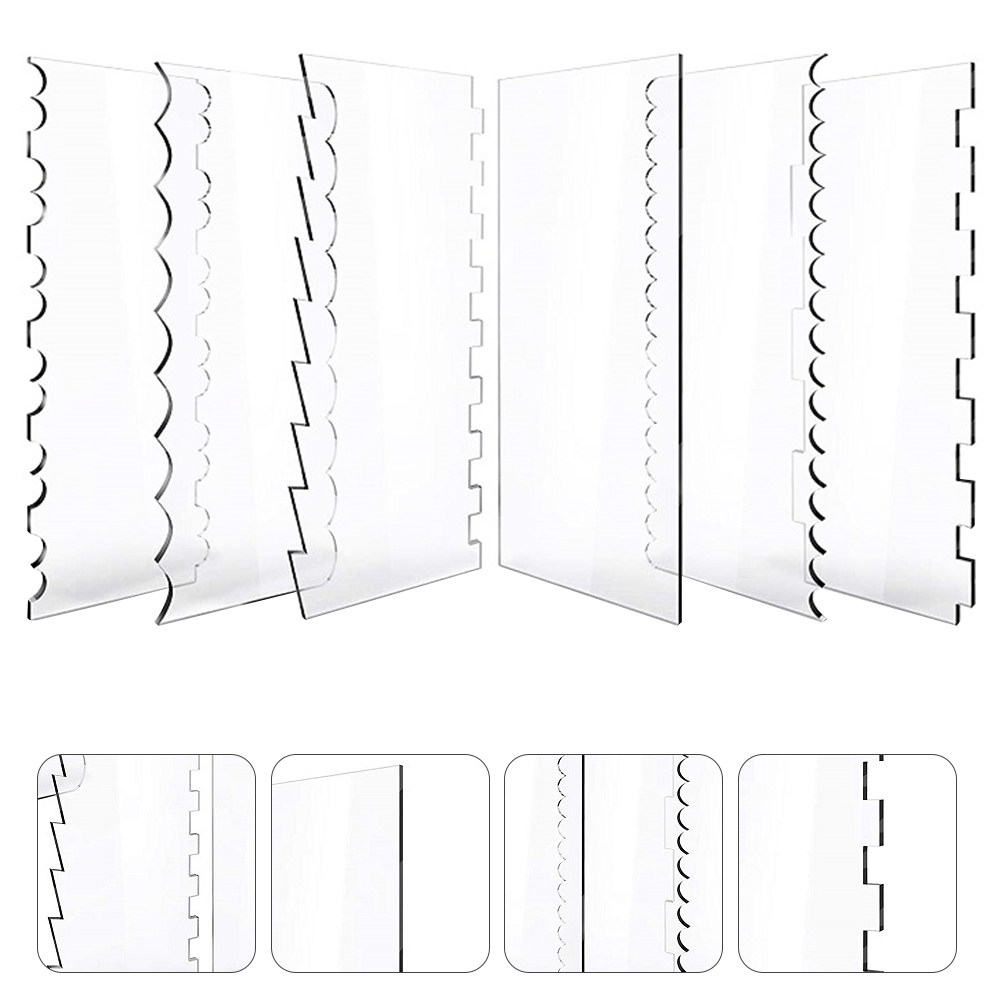 6Pcs Transparent Acrylic Cake  - огляд і ціна Baking Kitchen Set