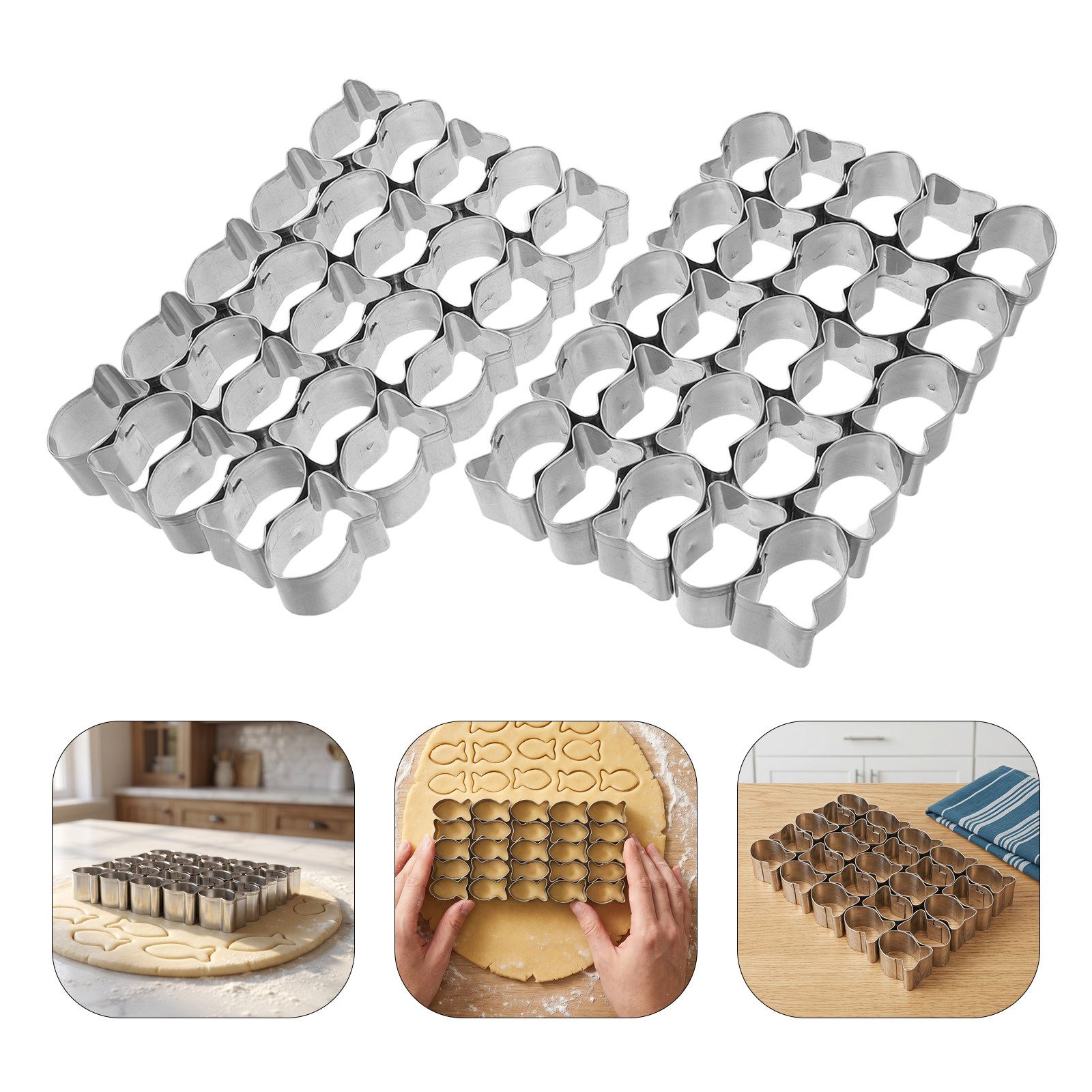 2Pcs Fish Shaped Cookie Cutter - огляд і ціна Baking Kitchen Set