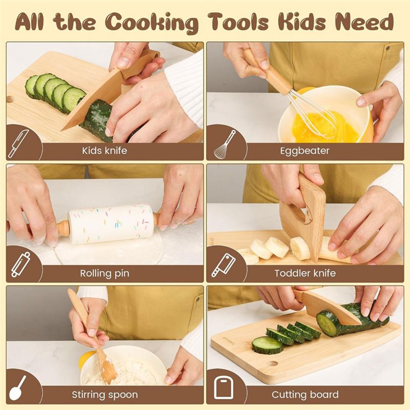 Wooden Kids Knife And Toddler  - огляд і ціна Kitchen Kids Baking Set